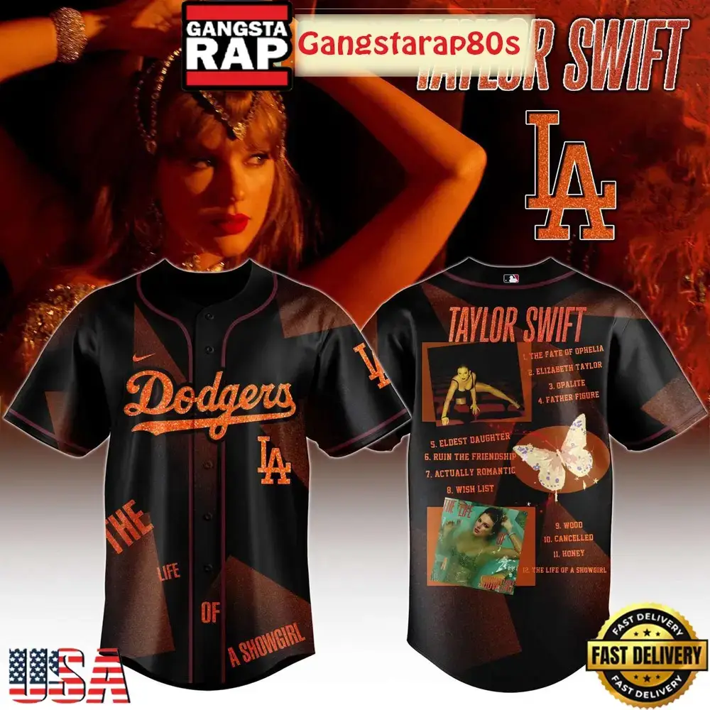 Los Angeles Dodgers x Taylor Swift Showgirl Era Special Baseball Jersey Image
