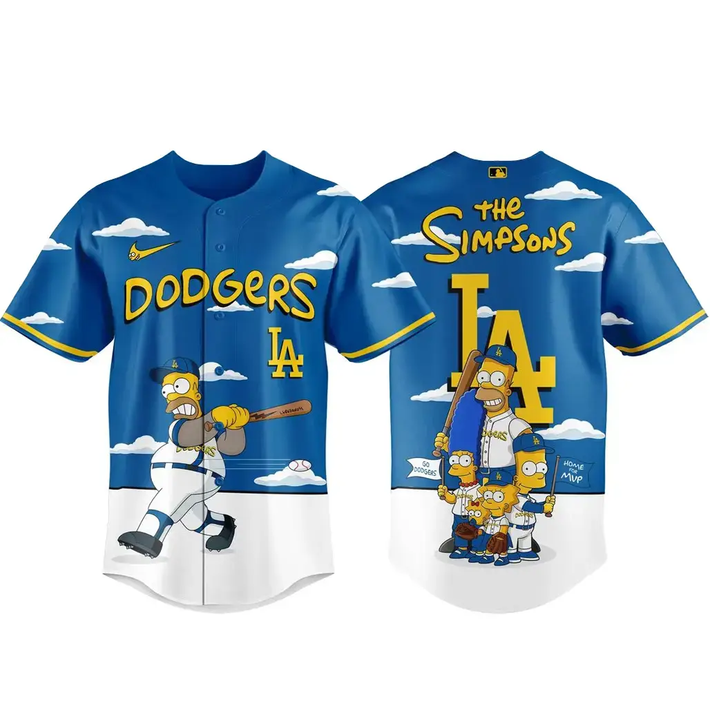Los Angeles Dodgers x The Simpsons 2026 Major Gameday Baseball Jersey Image