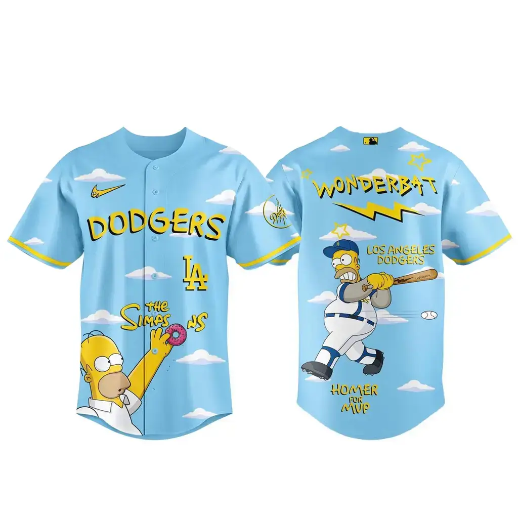 Los Angeles Dodgers x The Simpsons Night 2026 Baseball Jersey Image