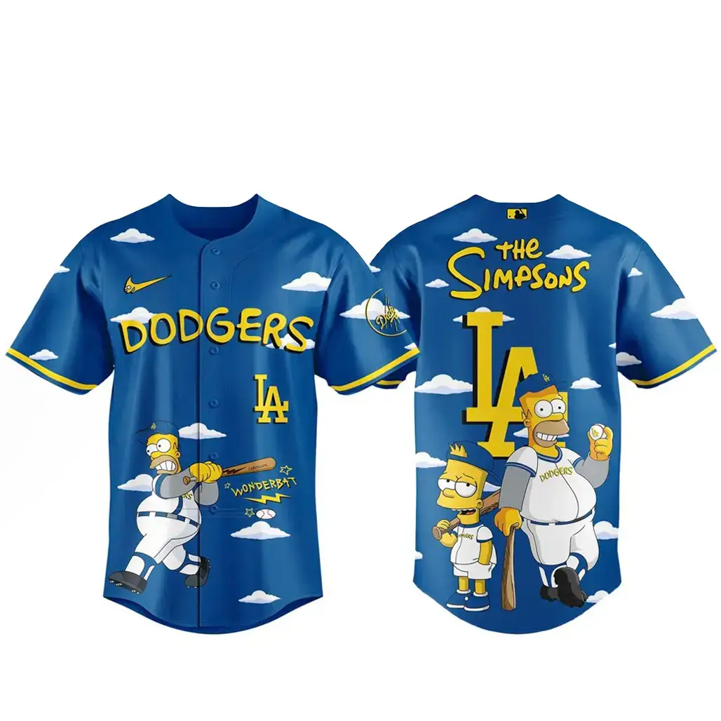 Los Angeles Dodgers x The Simpsons Wonderbat 2026 Baseball Jersey Image