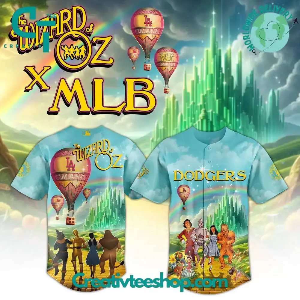 Los Angeles Dodgers X The Wizard Of Oz Special Edition Baseball Jersey Image