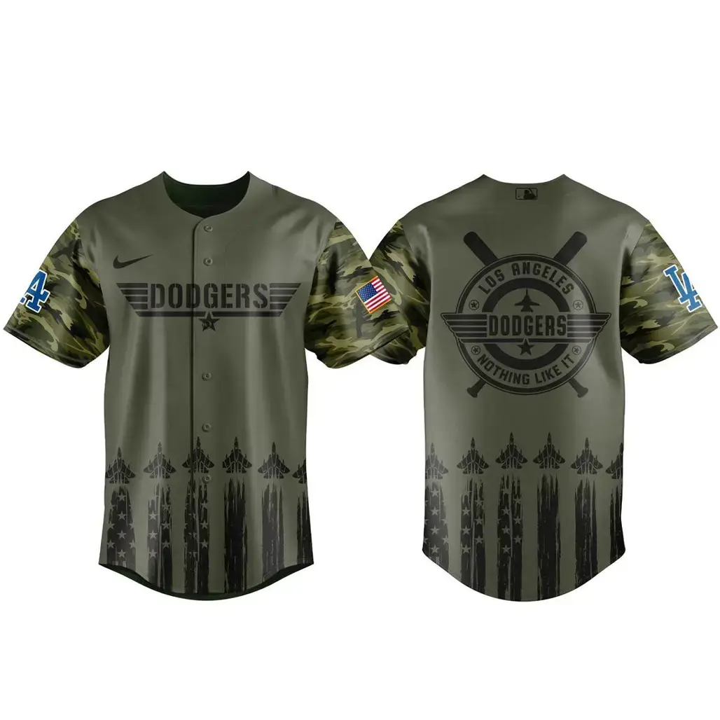 Los Angeles Dodgers x Top Gun Night 2026 Baseball Jersey Image