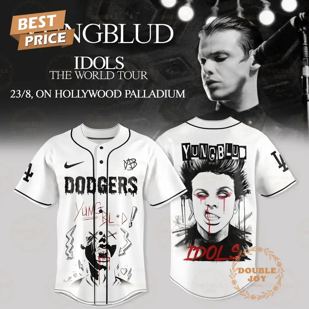 Los Angeles Dodgers x YUNGBLUD IDOLS THE WORLD TOUR Special Edition Baseball Jersey Image