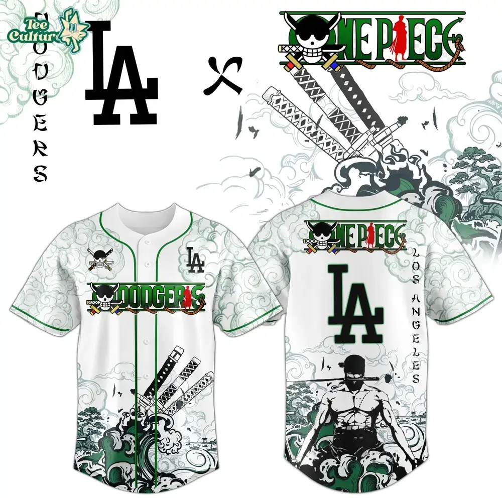 Los Angeles Dodgers x Zoro Ronin Emerald Wave Limited Edition Jersey Image