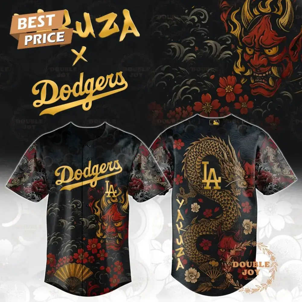 Los Angeles Dodgers Yakuza Dragon Oni 2025 Limited Edition Baseball Jersey Image
