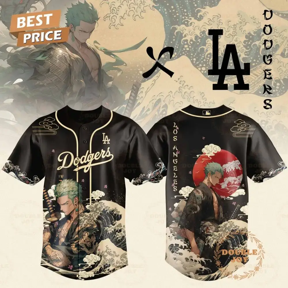 Los Angeles Dodgers Zoro X One Piece 2025 Japan Limited Edition Baseball Jersey Image
