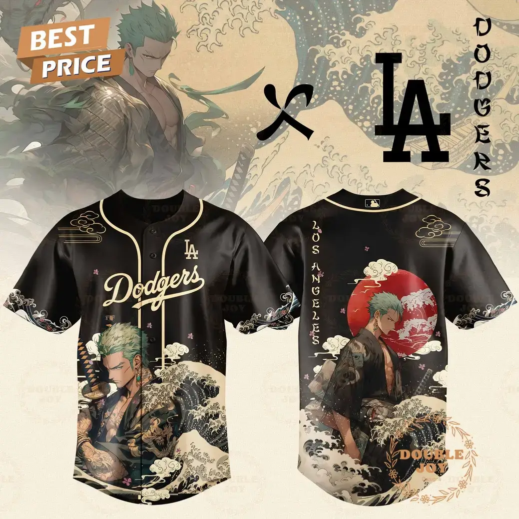 Los Angeles Dodgers Zoro x One Piece 2025 Japan Limited Edition Baseball Jersey Image