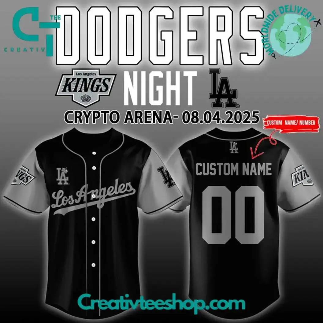 Los Angeles Kings X Dodgers Night Special Baseball Jersey Image
