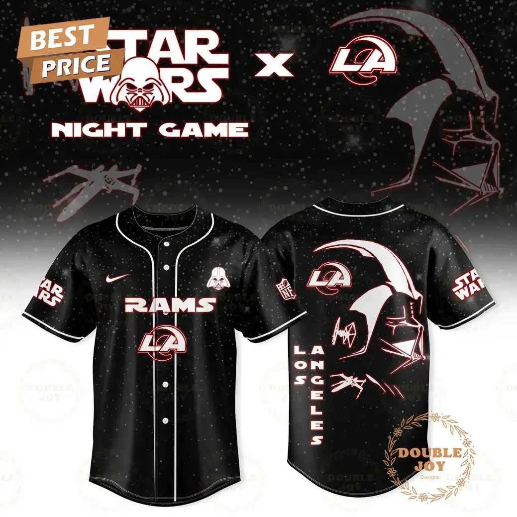 Los Angeles Rams x Star Wars 2025 Night Game Baseball Jersey Image