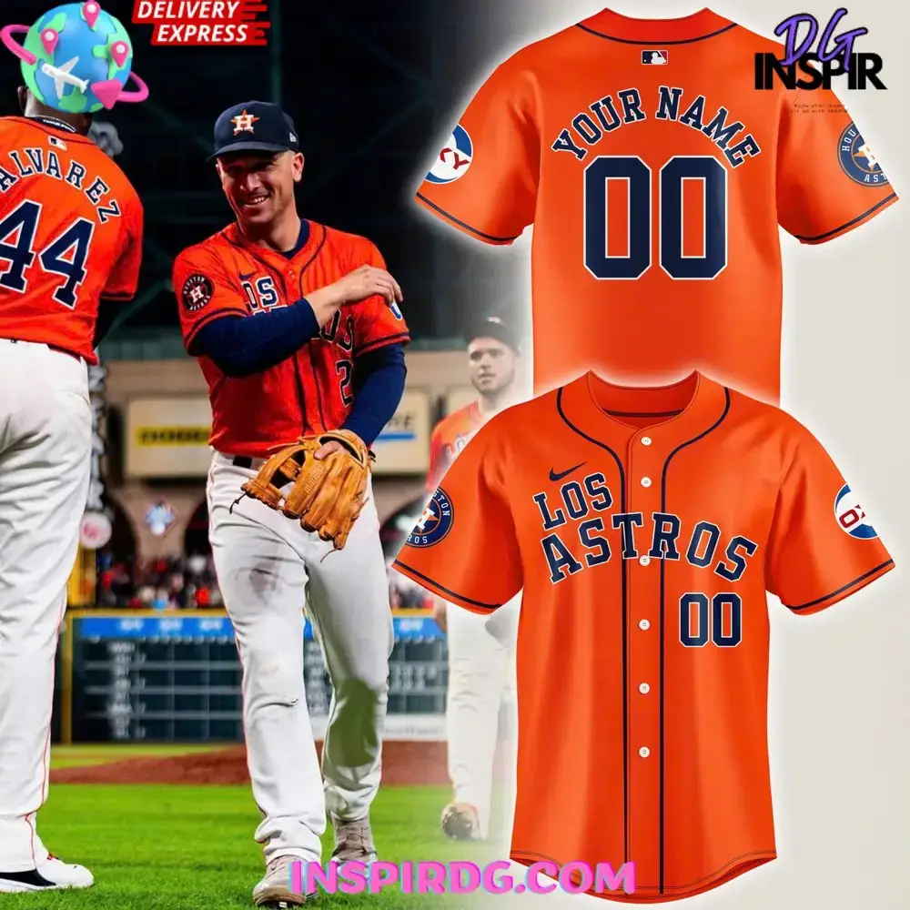 Los Houston Astros Custom Baseball Jersey Image
