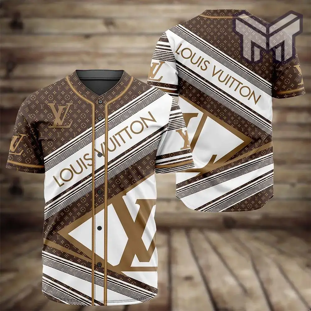 Louis Vuitton Milky Baseball Jersey Shirt Lv Luxury Clothing Clothes Sport For Men Women Hot Image