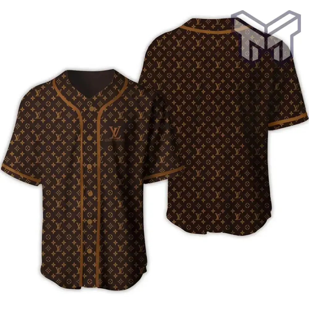Louis Vuitton Monogram Baseball Jersey Shirt Lv Luxury Clothing Clothes Sport For Men Women Hot Type01 Image
