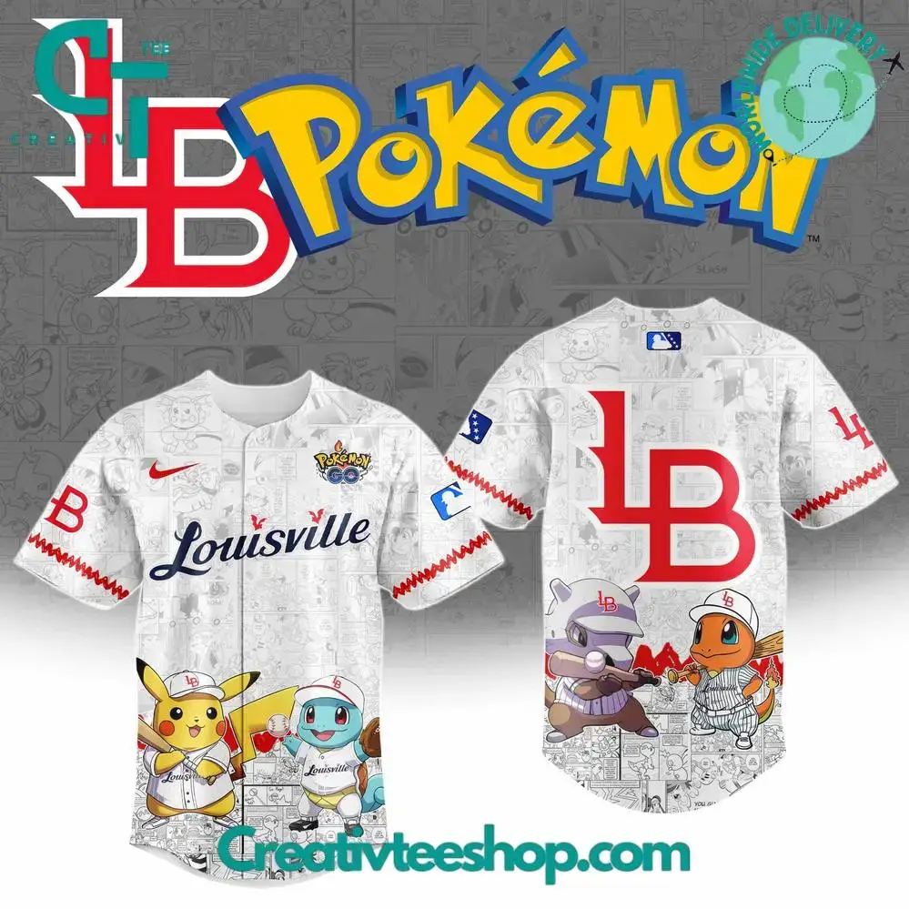 Louisville Bats X Pokemon Go Special Baseball Jersey Image