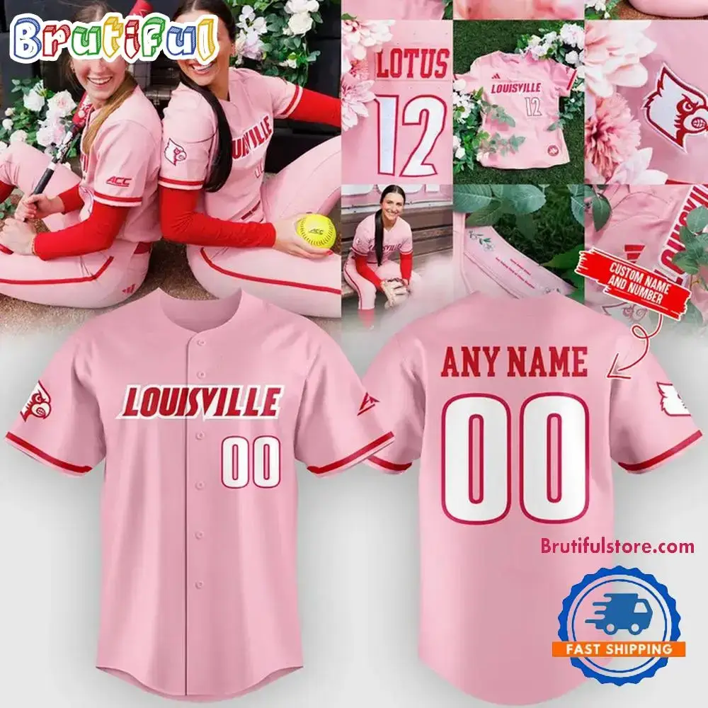Louisville Cardinals 2026 Softball Pink Uniform Design Jersey Shirt Image