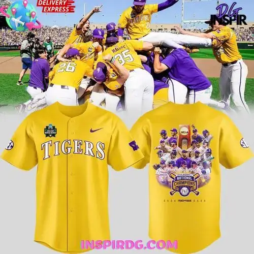 Lsu Tigers 2025 Ncaa Baseball National Champions Limited Baseball Jersey Image