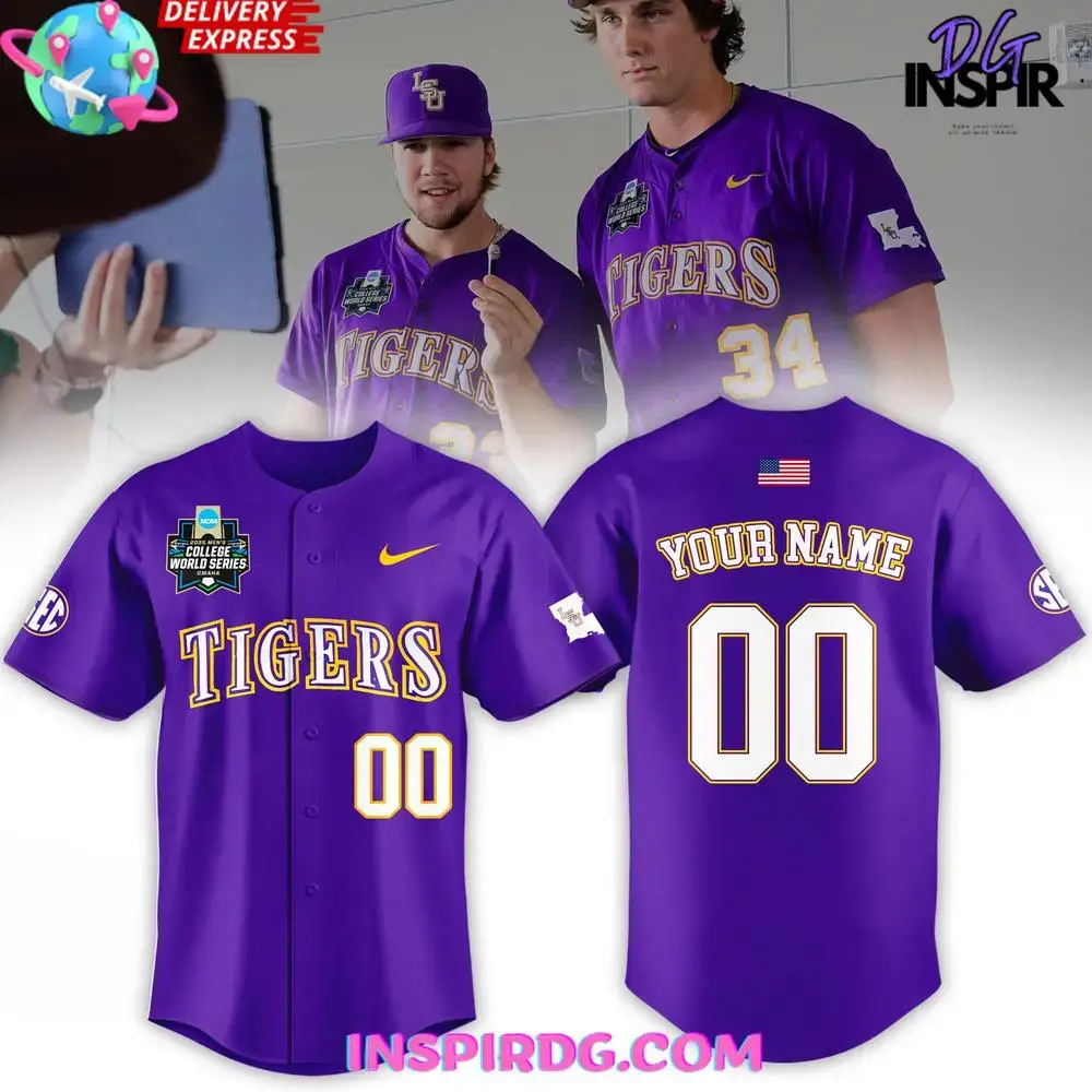Lsu Tigers 2025 Ncaa College World Series Special Baseball Jersey Image