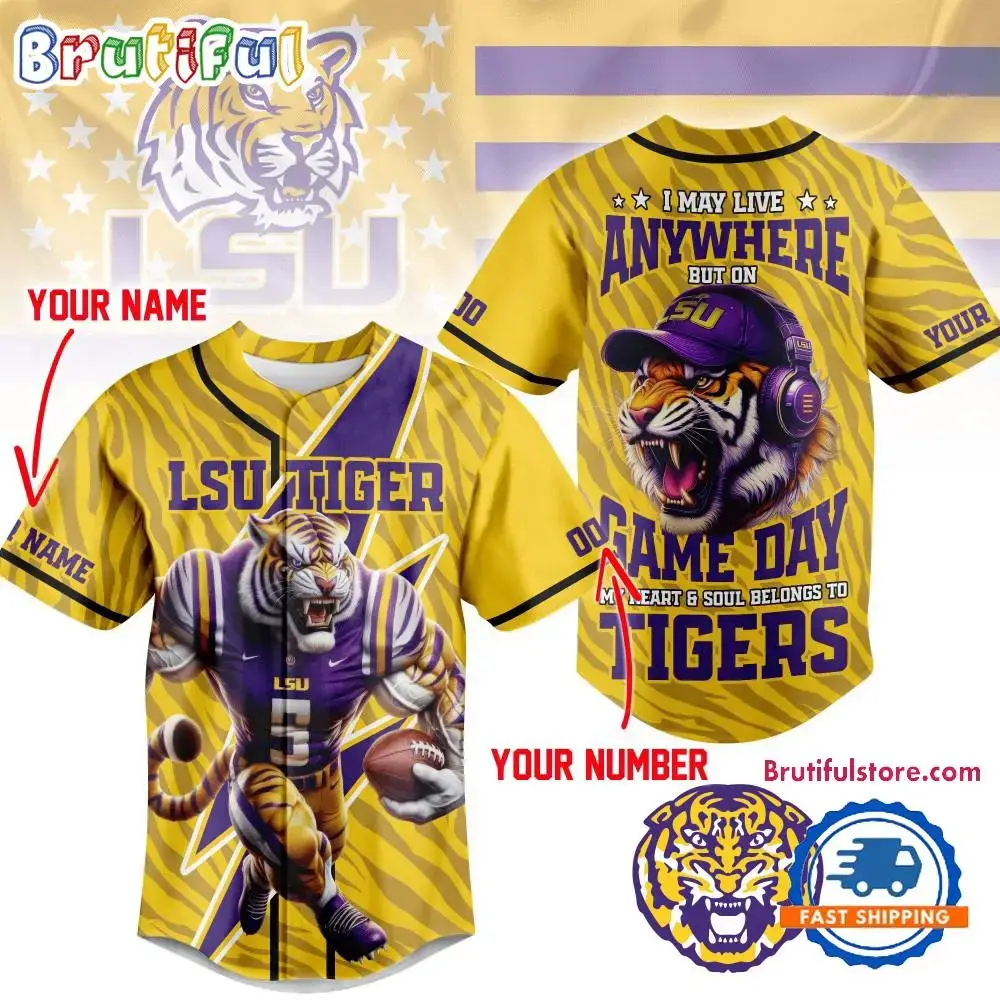 LSU Tigers 2025 NCAA Game Day Jersey Shirt Image
