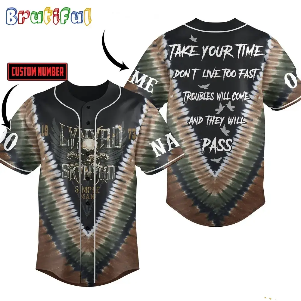 Lynyrd Skynyrd Simple Man 1973 Baseball Jersey Image