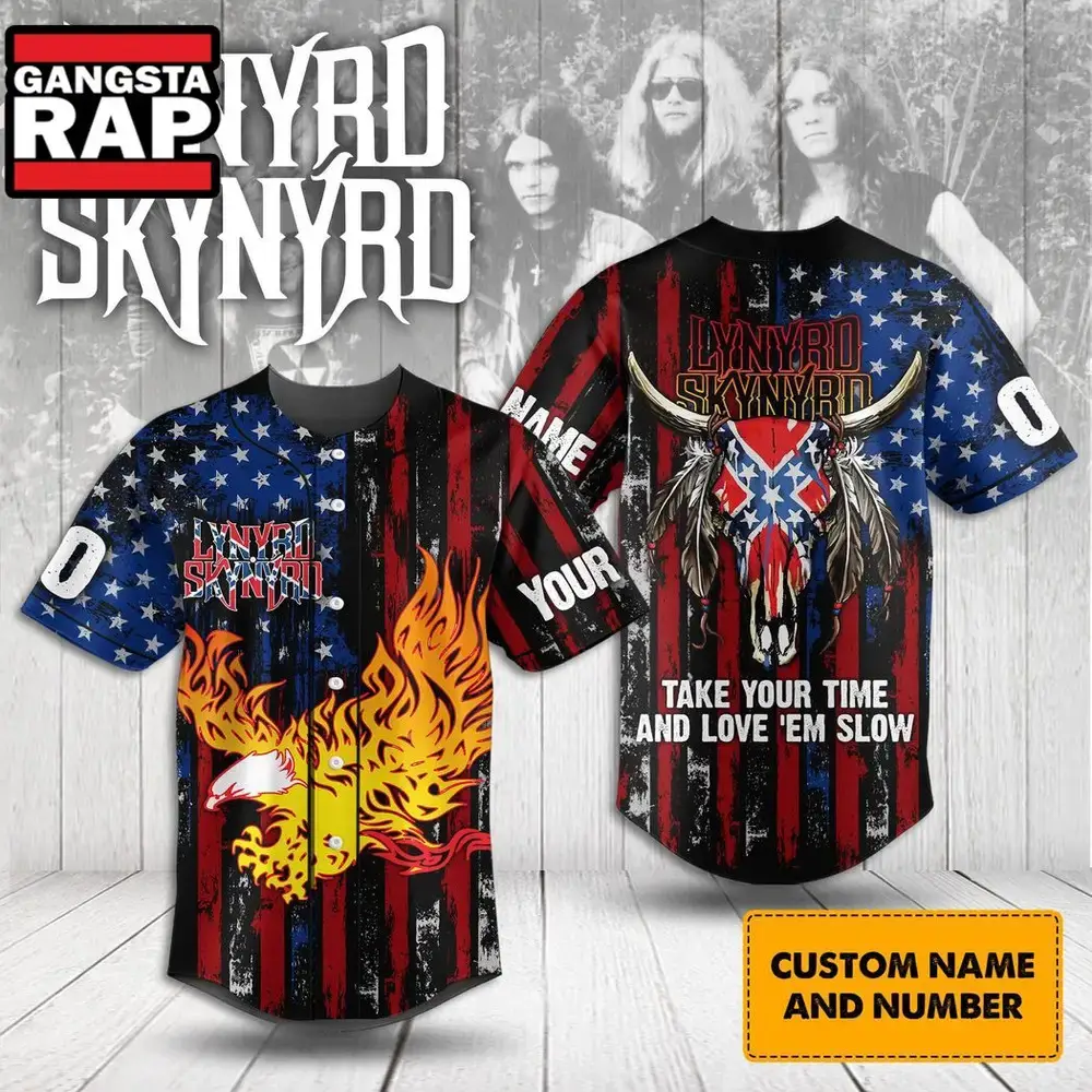 Lynyrd Skynyrd Take Your Time And Love Em Slow Custom Baseball Jersey Shirt Image