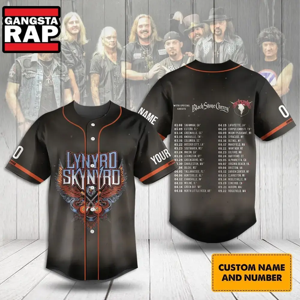 Lynyrd Skynyrd With Special Guests Black Stone Cherry Outlaws Jersey Shirt Image