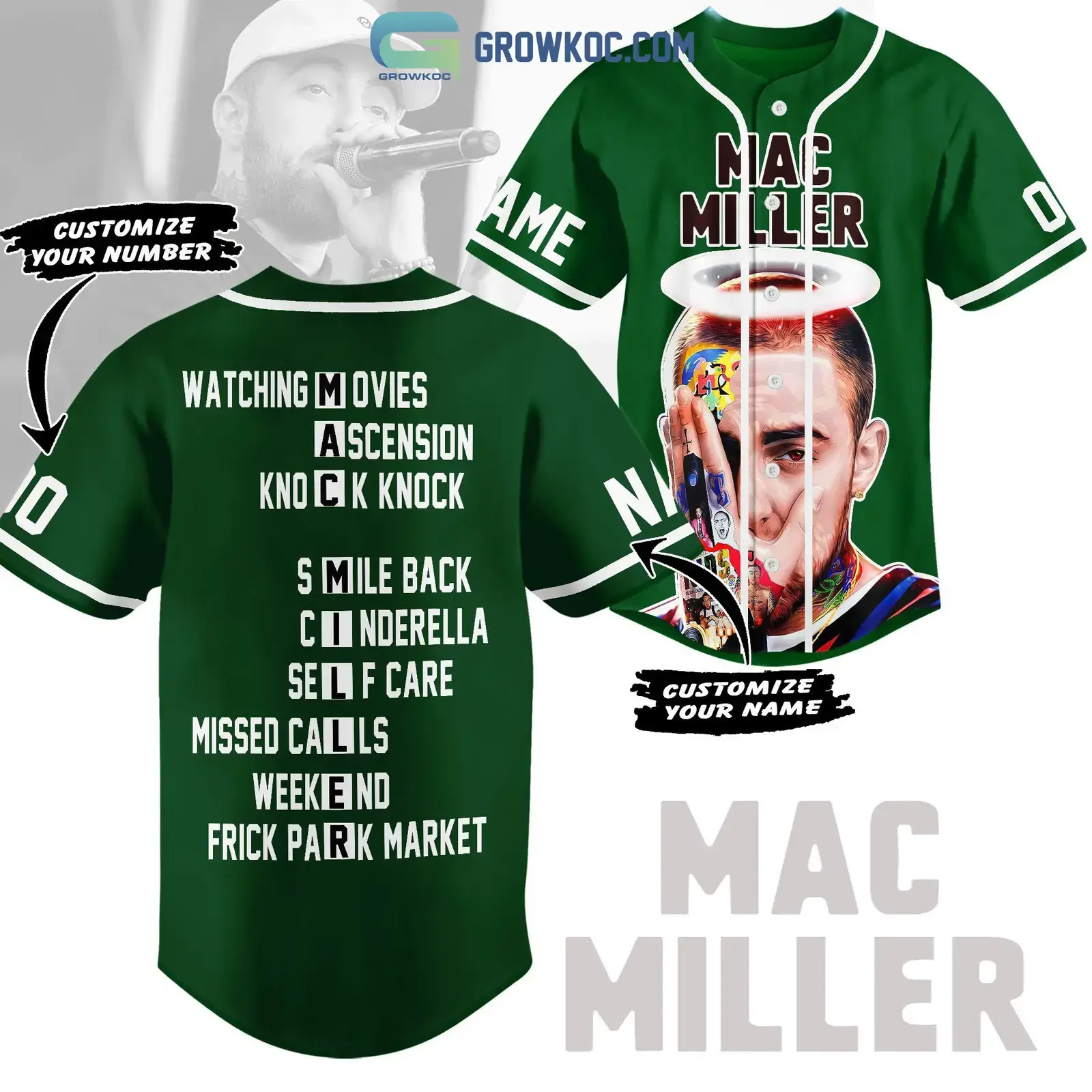 Mac Miller All Hit Song Personalized Baseball Jersey Image