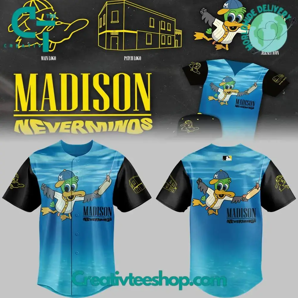 Madison Mallards "Madison Neverminds" Limited Edition Baseball Jersey Image
