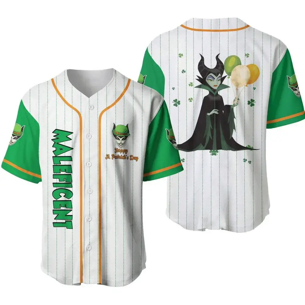 Maleficent St. Patrick'S Day Baseball Jersey – Festive & Unique Design Image