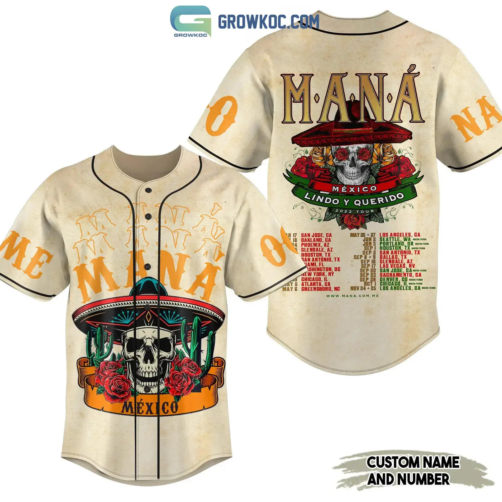 Mana Mexico Lindo Y Querido Personalized Baseball Jersey Image