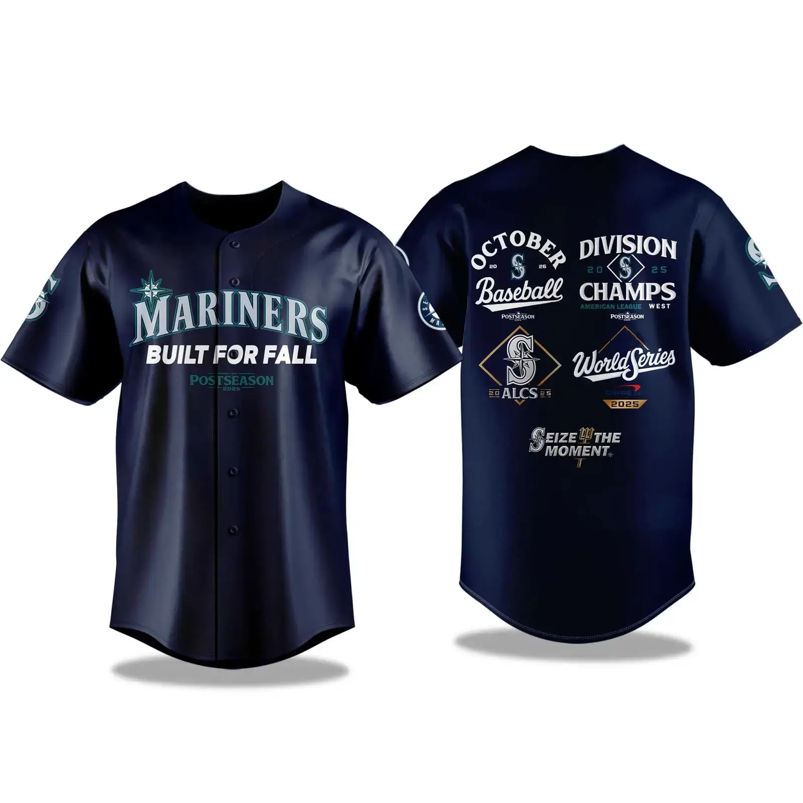 Mariners Built For Fall World Series Postseason 2025 Baseball Jersey Image