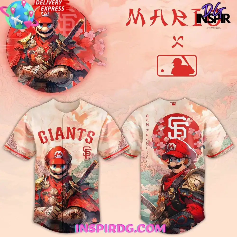 Mario Samurai Hero San Francisco Giants Baseball Jersey Image