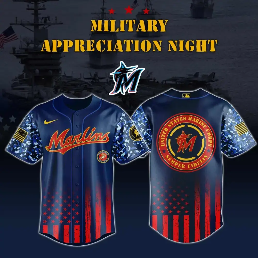 Marlins Military Appreciation Jersey β Honor Veterans With Style! πΊπΈ Limited Edition Image