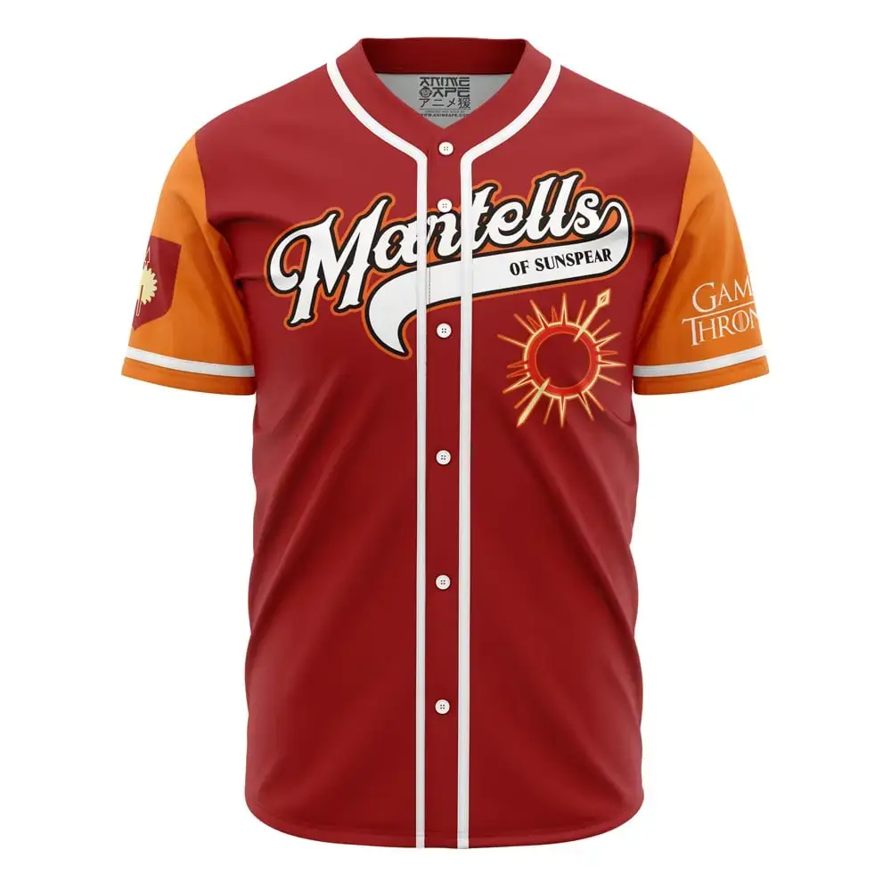 Martells Of Sunspear Game Of Thrones Baseball Jersey Image