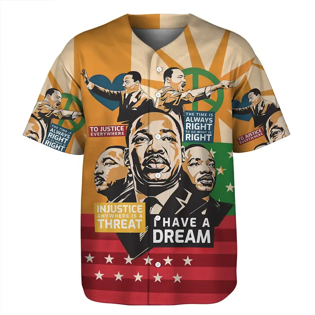 Martin Luther King History Baseball Jersey Image