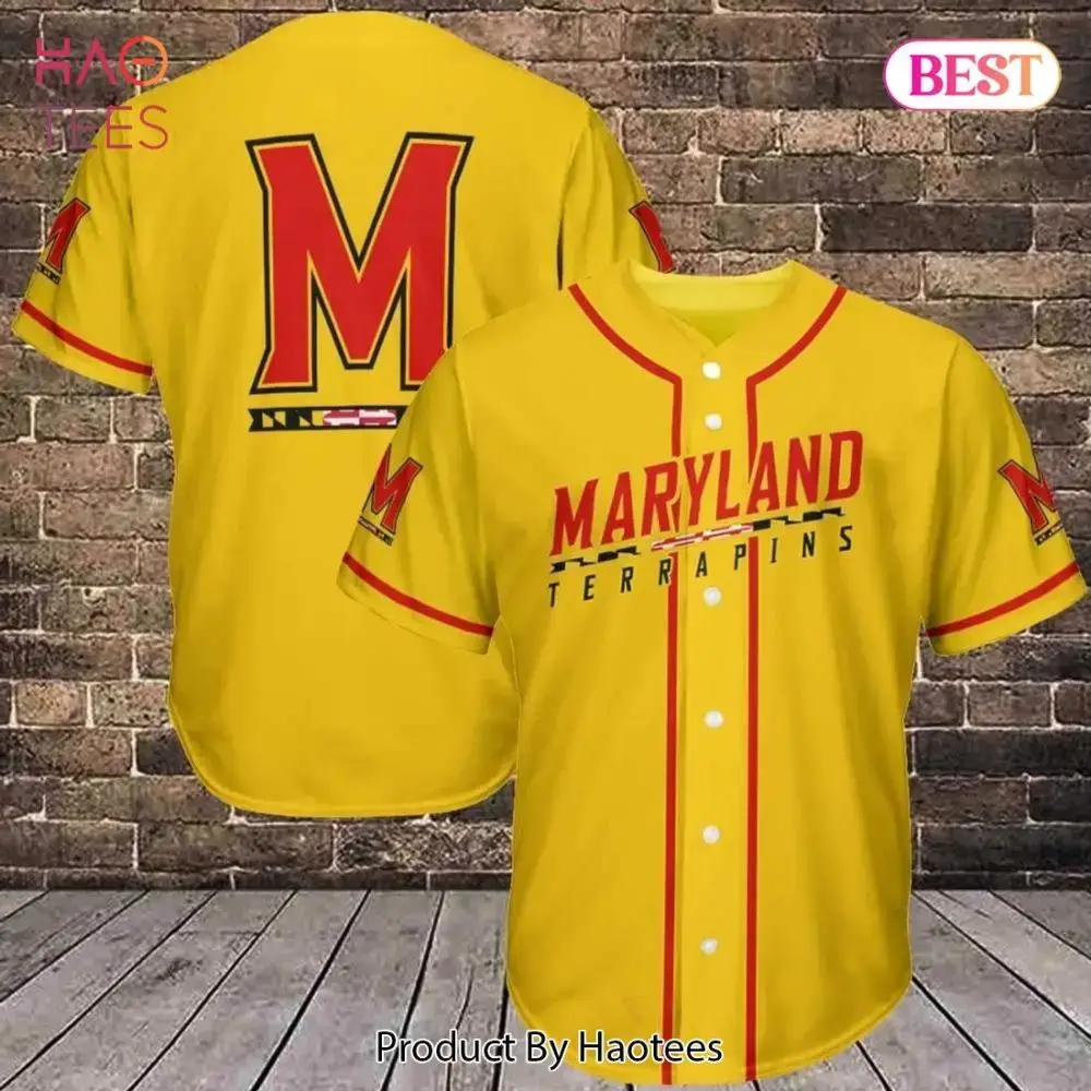 Maryland Terrapins Baseball Jersey – Bold Yellow Fan Gear For Ultimate Team Spirit Image