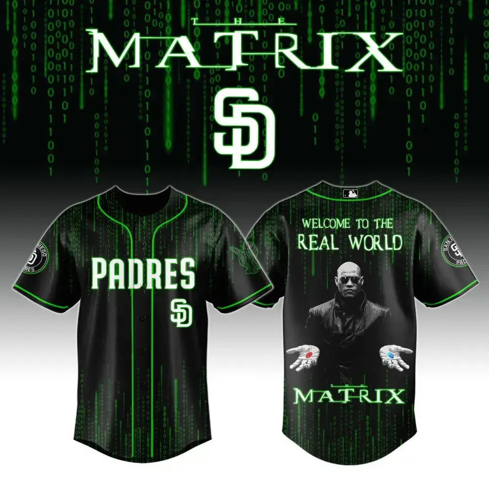 Matrix-Inspired Padres Baseball Jersey – Limited Edition Fan Gear Image