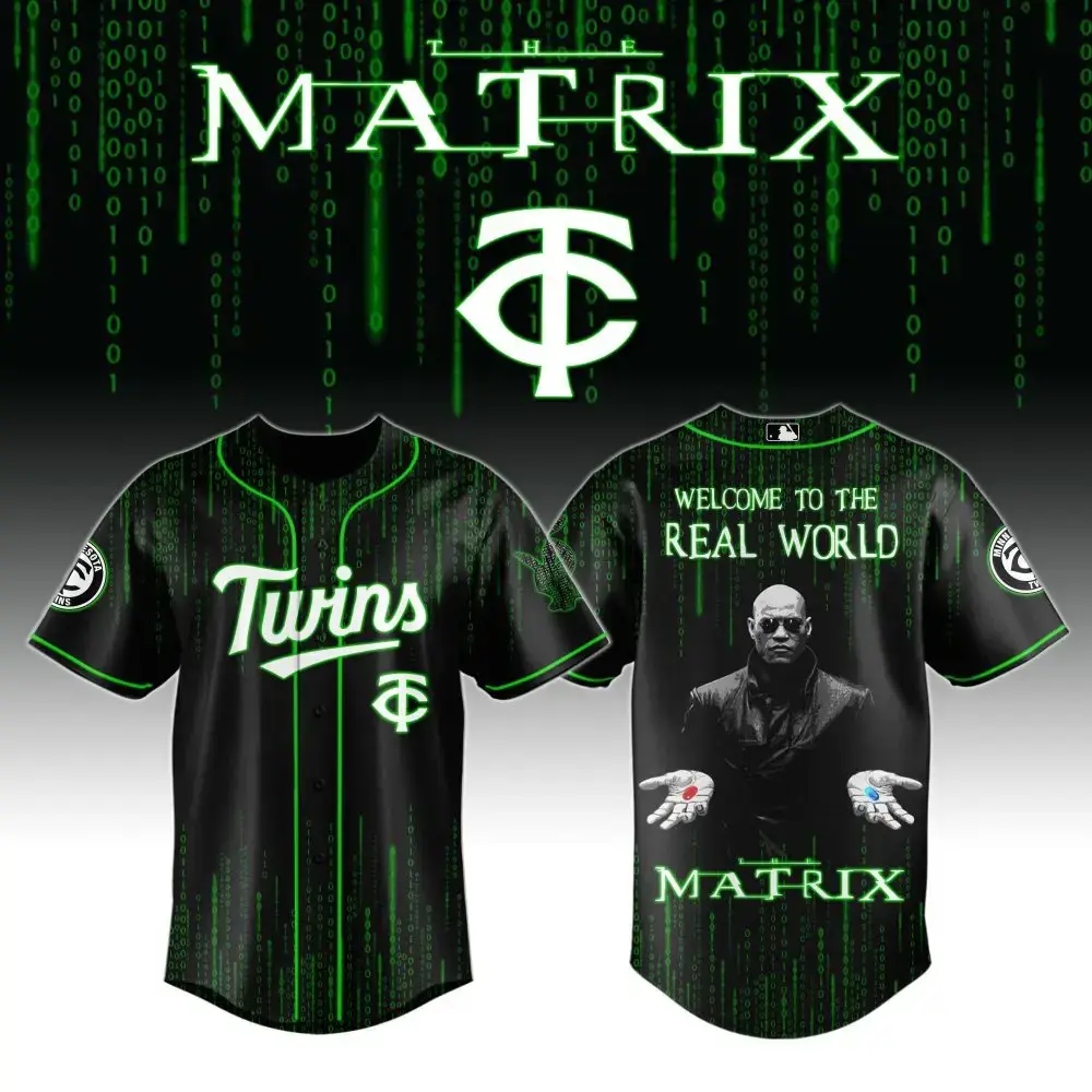 Matrix-Inspired Twins Baseball Jersey - Welcome To The Real World Experience! Image