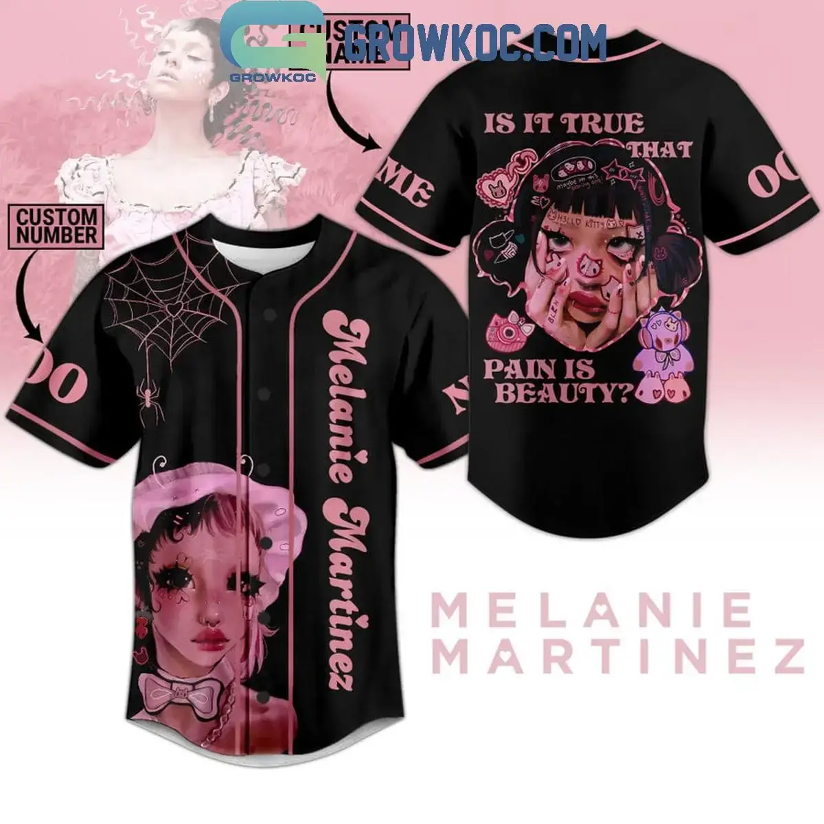 Melanie Martinez Is It True That Pain Is Beauty Personalized Baseball Jersey Image