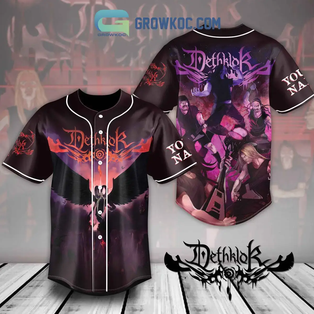 Metalocalypse Dethklok Personalized Baseball Jersey Image