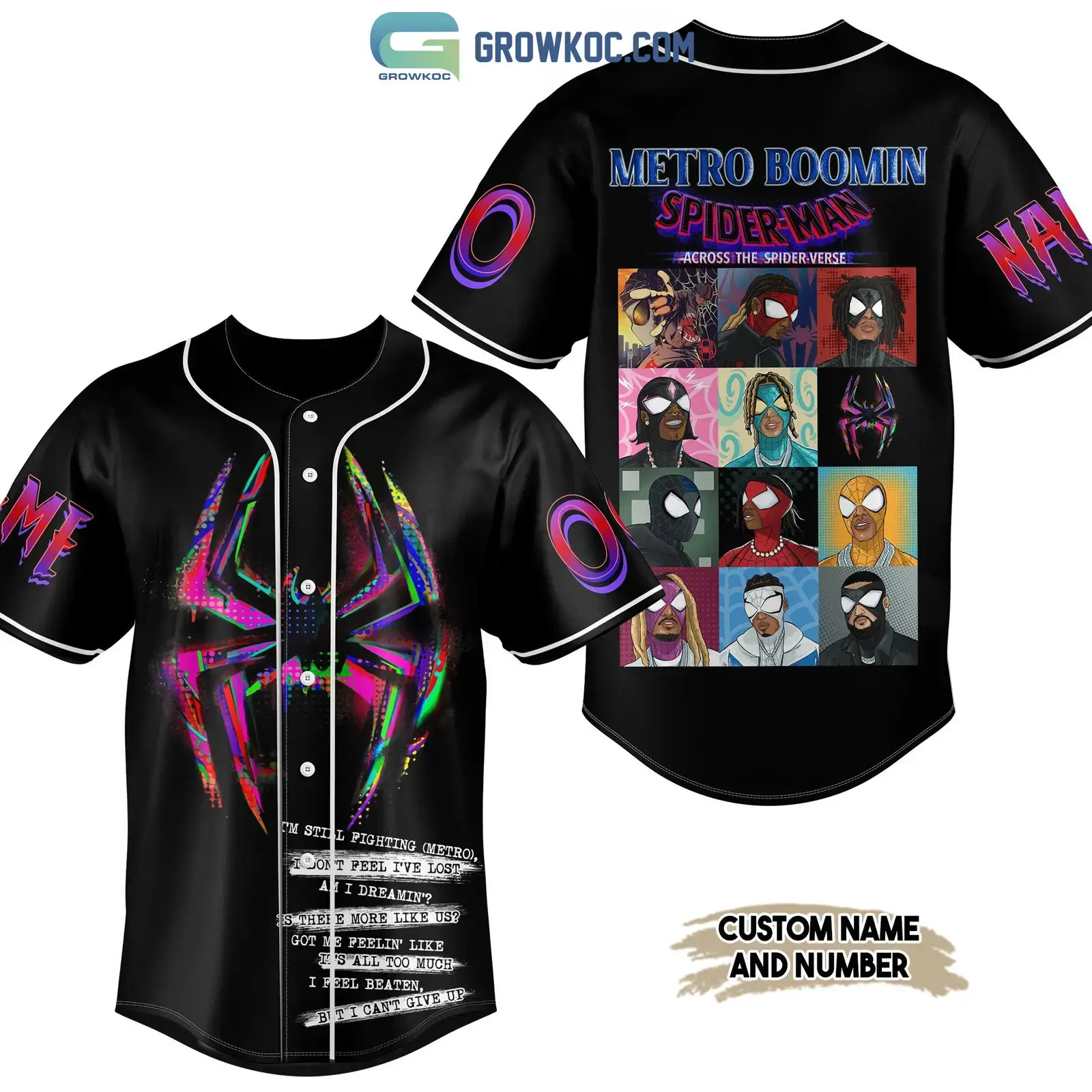 Metro Boomin Spider Man Across The Spider Verse Personalized Baseball Jersey Image