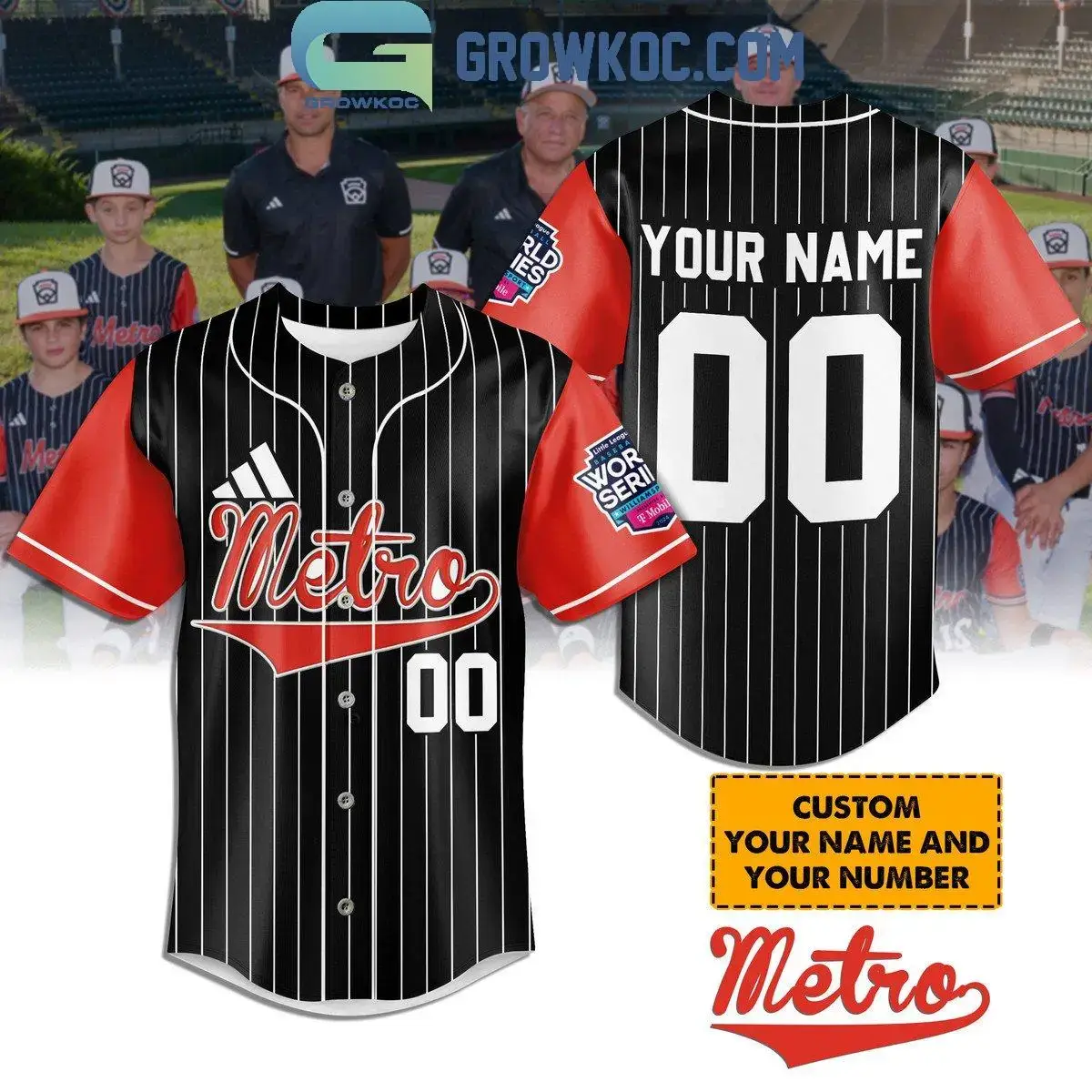 Metro Little League World Series Personalized Baseball Jersey Image