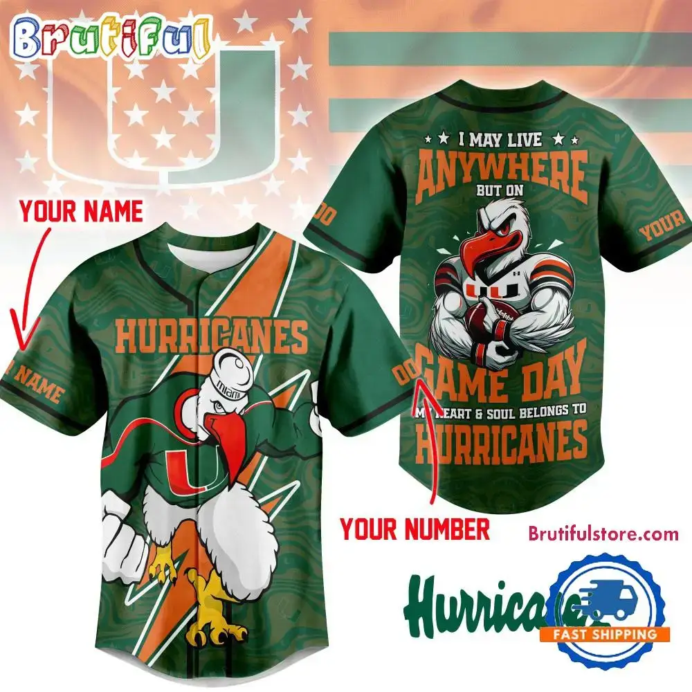 Miami Hurricanes 2025 NCAA Game Day Jersey Shirt Image