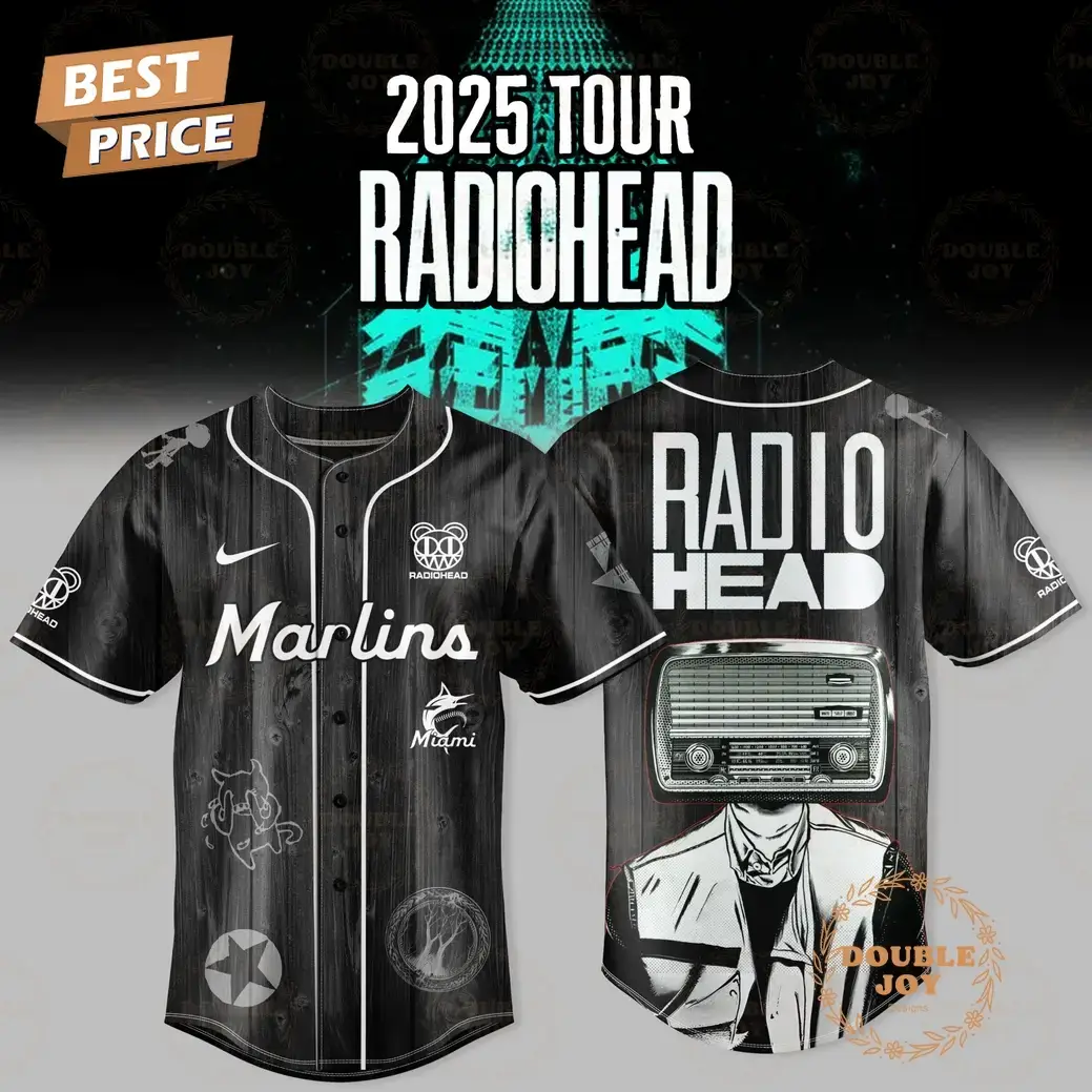 Miami Marlins 2025 Tour Radiohead Baseball Jersey Image