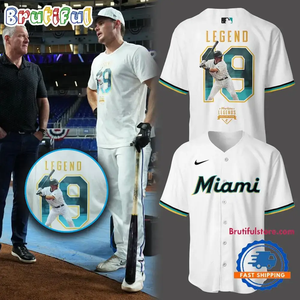 Miami Marlins Baseball 2025 Marlins Honoring Jeff Conine Jersey Shirt Image