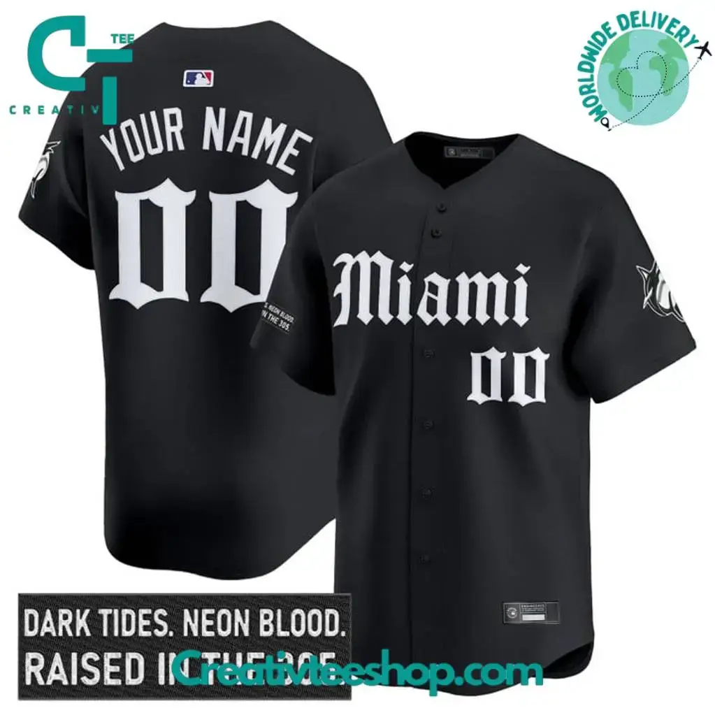 Miami Marlins 'Gothic Vice Edition' Special Baseball Jersey Image