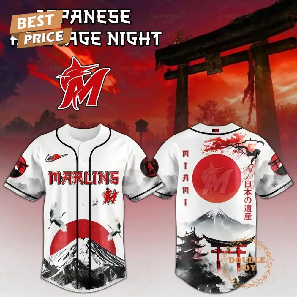 Miami Marlins Japanese Heritage Night 2025 Limited Edition Baseball Jersey Image