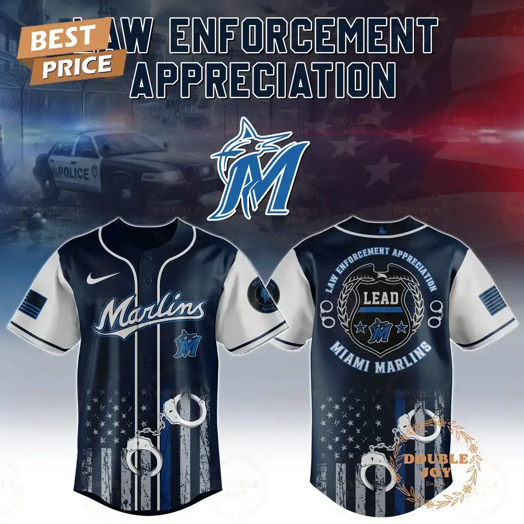 Miami Marlins Law Enforcement Appreciation Day 2025 Special Edition Baseball Jersey Image