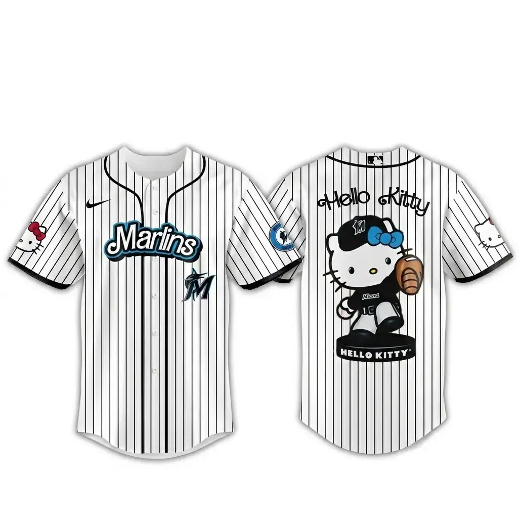 Miami Marlins Major League Baseball 2026 Hello Kitty Baseball Jersey Image