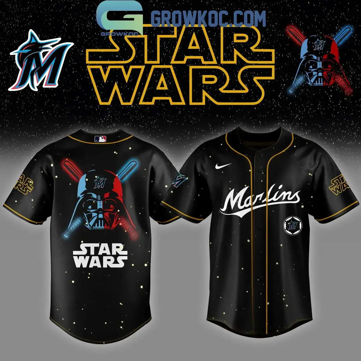 Miami Marlins MLB x Star Wars 2025 Baseball Jersey Image