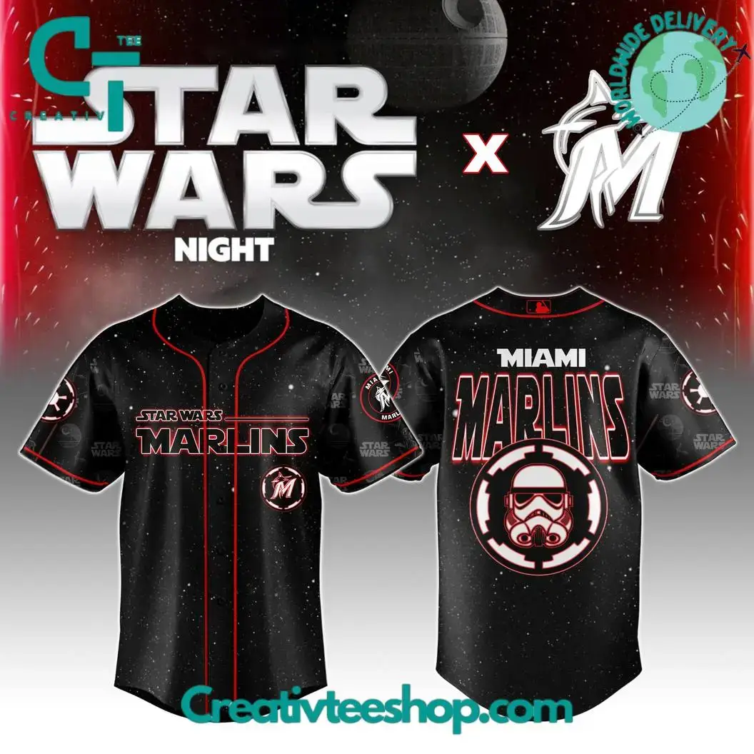 Miami Marlins Mlb X Star Wars Night 2025 Special Edition Baseball Jersey Image