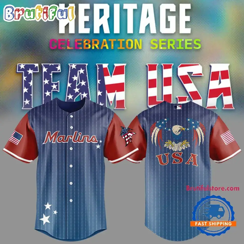 Miami Marlins Usa Baseball Limited Edition Jersey Image